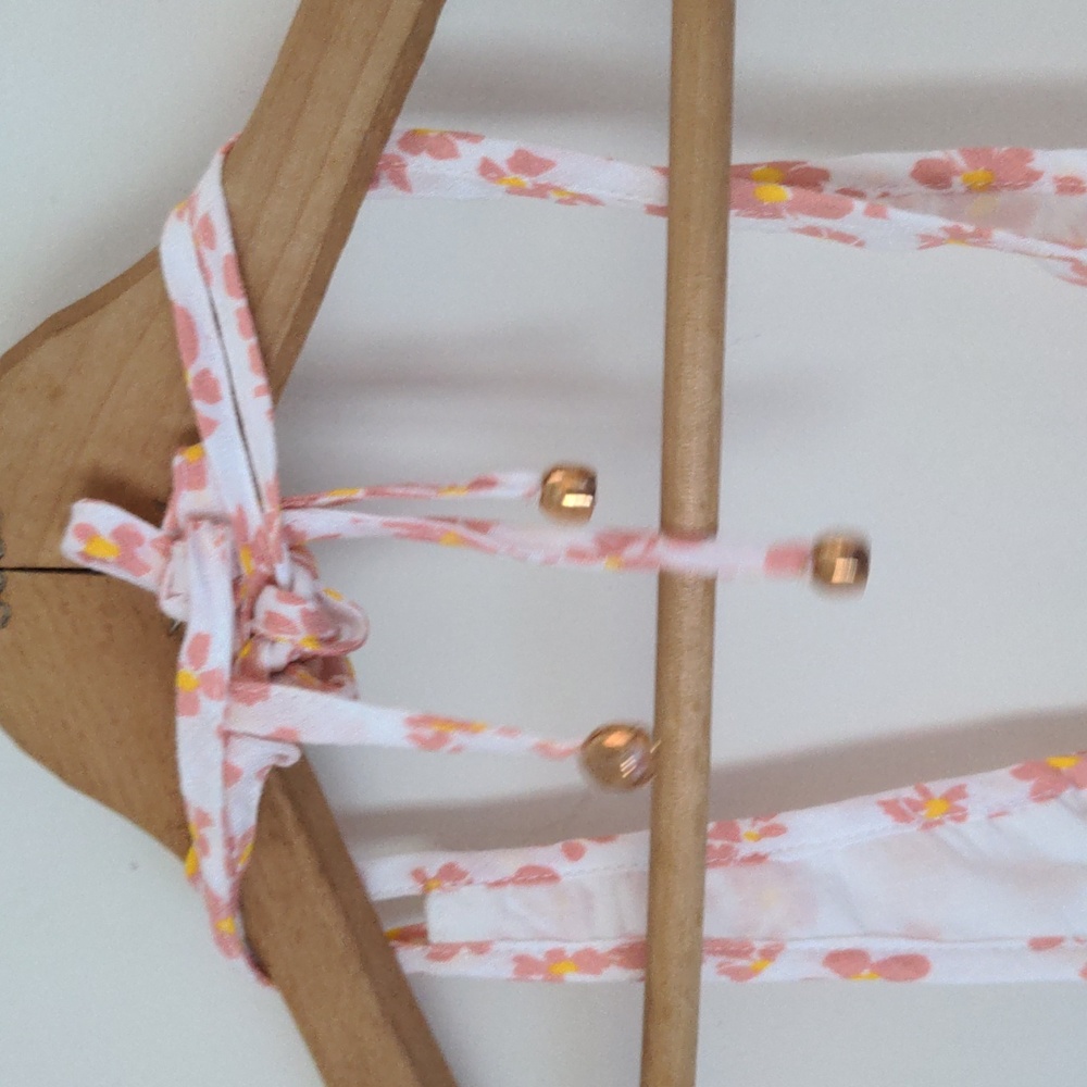 Saints + Secrets Women's Size US M Pink Floral Print Halter Dress New with Tags - Picture 9 of 14